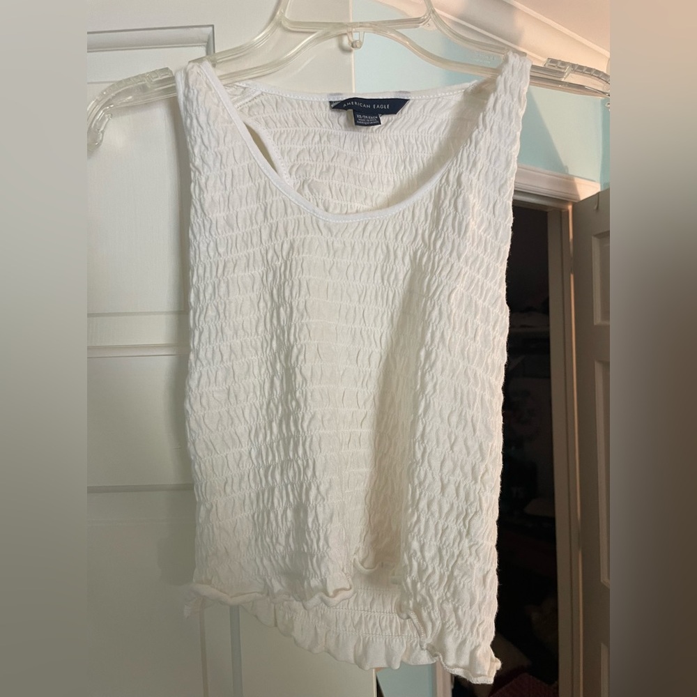 American Eagle White Crop Top